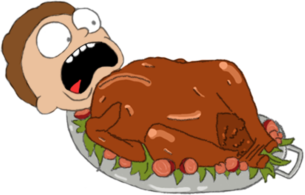 Morty Stuffed In A Turkey By Mr1van - Illustration (1024x682)