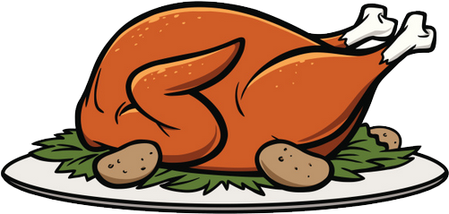 乐活华侨城 - Roast Turkey Illustration (504x393)