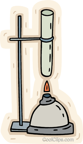 Bunsen Burner With Test Tube Royalty Free Vector Clip - Bunsen Burner And Test Tube (278x480)