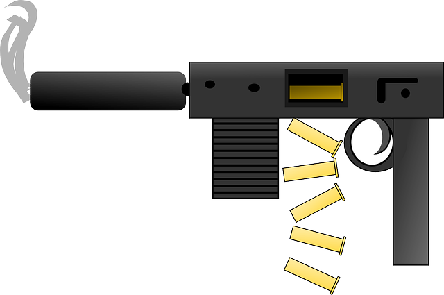 Fire, Cartoon, Gun, Arms, Automatic, Bullets, Weapon - Gun Clip Art (640x425)