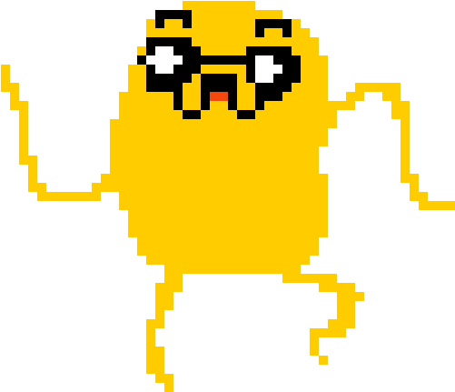 Adventure Time Cartoon Cartoon Network Jake The Dog - Adventure Time Pixel Gif (500x500)