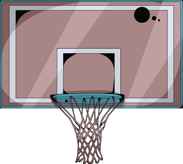 Cartoon Basketball Basketball Court Backboard - Icon Basketball Graphic Png (643x576)