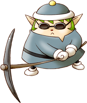 Large Art Of The Grey Harvest Sprite From Harvest Moon - Cartoon (435x416)