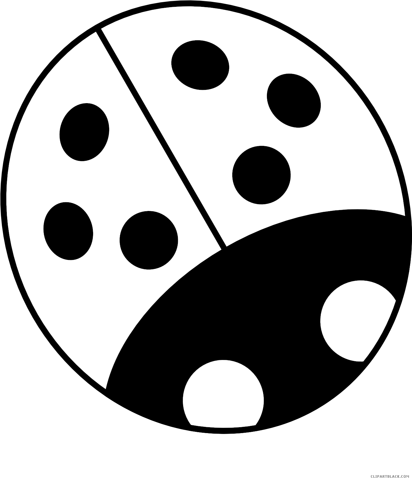 Black And White Ladybug Animal Free Black White Clipart - Ladybug Black And White Clip Art (1331x1550)