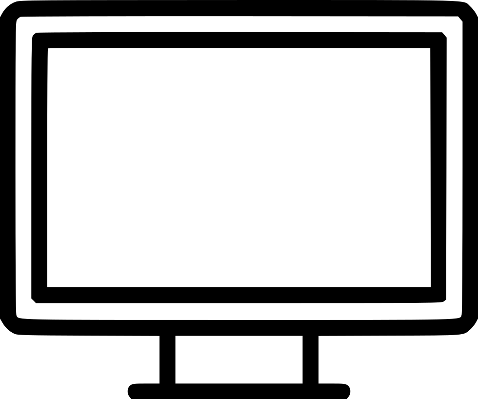 Computer Screen Monitor Display Desktop Pc Comments - Television Outline (980x818)