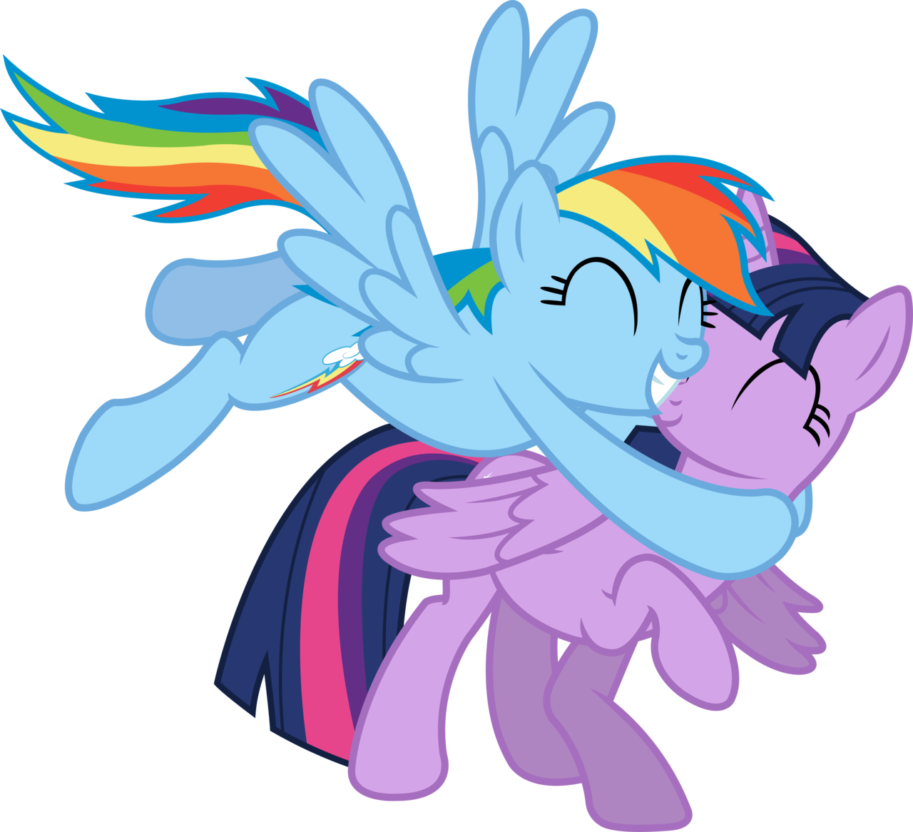 Alicorn Of Magic - My Little Pony Rainbow Dash And Twilight (1280x1166)