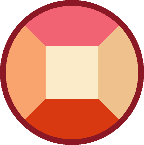 Ruby's Gemstone On Sardonyx, Featuring A Square Facet - Steven Universe Sardonyx Gem (600x604)