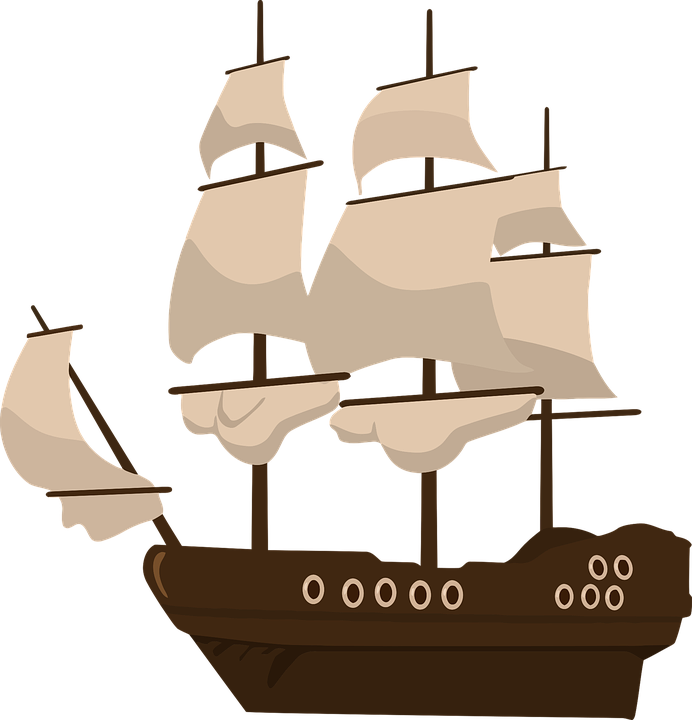 Pirate Ship Cartoon 1, Buy Clip Art - Pirate Ship Ship Clipart (692x720)