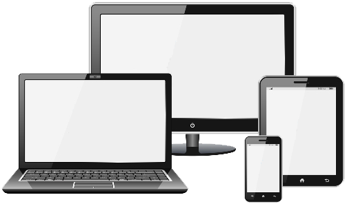Responsive Webdesign - Computer Tablet Smartphone Png (503x296)