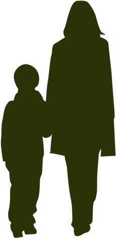 Mother Son Silhouette Transparent Png - Silueta Mama E Hijo (512x512)