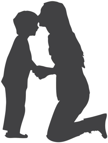 Mom And Son Png Transparent Mom And Son - Mom And Son Silhouette (512x512)