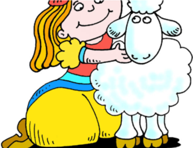 Girl Lamb Cliparts - Cartoon (640x480)