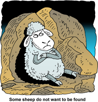 Lost Sheep Clipart (387x400)