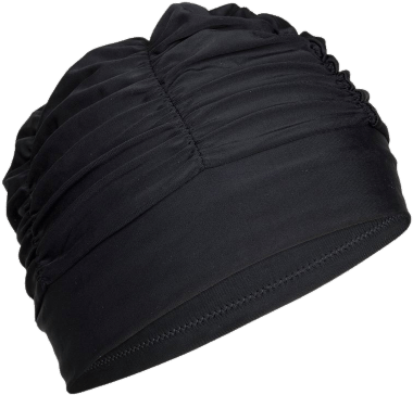 Black Swimming Hat - Nabaiji Volume Mesh Swim Cap Black (400x400)