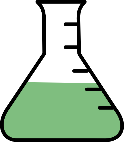 Erlenmeyer Flask Clipart Green (516x593)