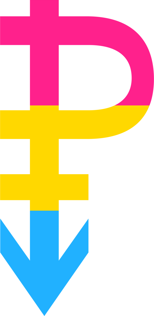 Pansexual P Symbol By Pride-flags - Pansexual Symbol (624x1279)