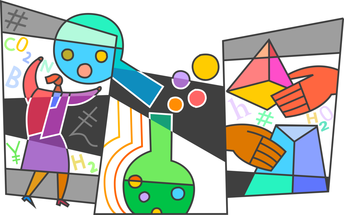 Vector Illustration Of Research And Development Chemist - Cartoon (1121x700)