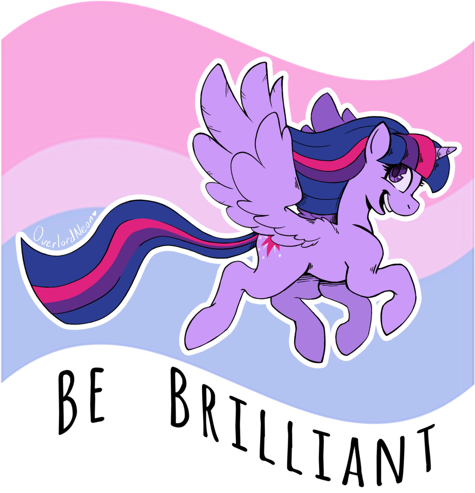 Overlordneon, Bisexual, Bisexual Pride Flag, Female, - Twilight Sparkle Bisexual (1024x1024)