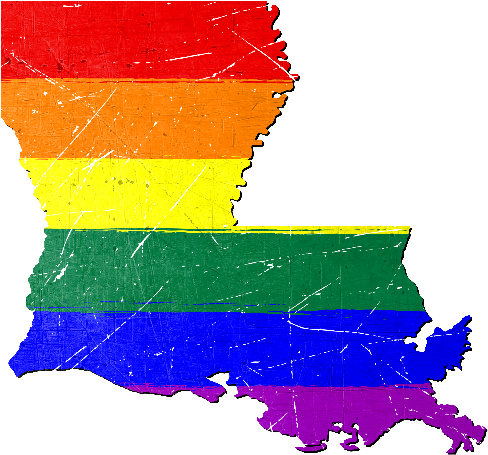 Louisiana Silhouette Lgbt Pride Flag - Louisiana Home Svg (500x500)
