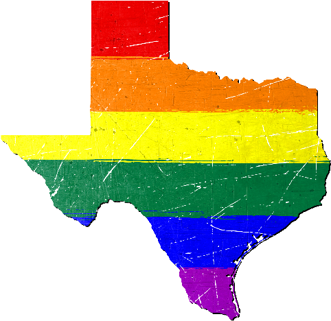 Texas Silhouette Lgbt Pride Flag - Rainbow Flag (500x500)