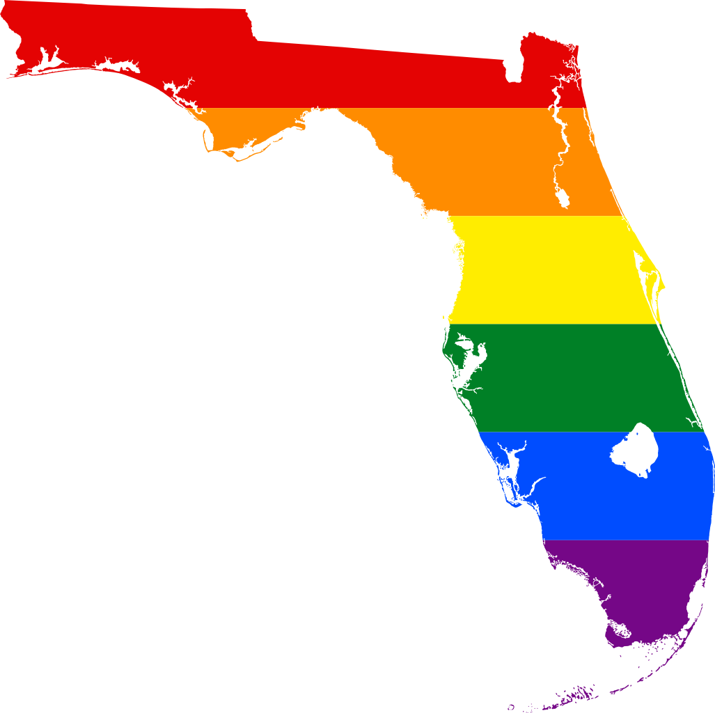 Lgbt Flag Map Of Florida - University Of Central Florida (1027x1024)