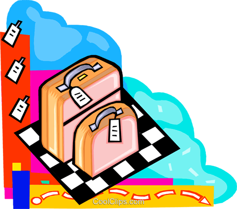 Luggage Royalty Free Vector Clip Art Illustration - Luggage Royalty Free Vector Clip Art Illustration (480x423)