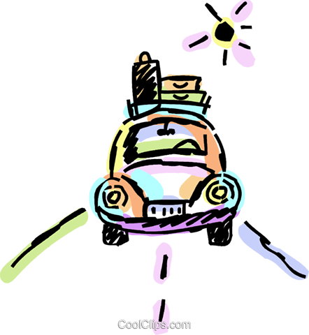 Family Car Loaded With Luggage Royalty Free Vector - Family Car Loaded With Luggage Royalty Free Vector (442x480)