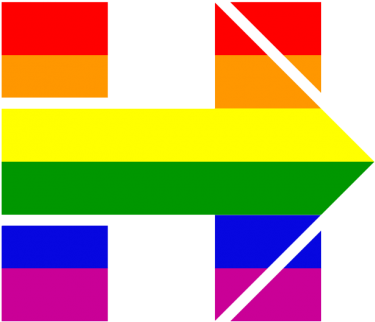 Hillary For America Pride Rainbow Flag Png Png Images - Hillary Clinton Logo (400x341)