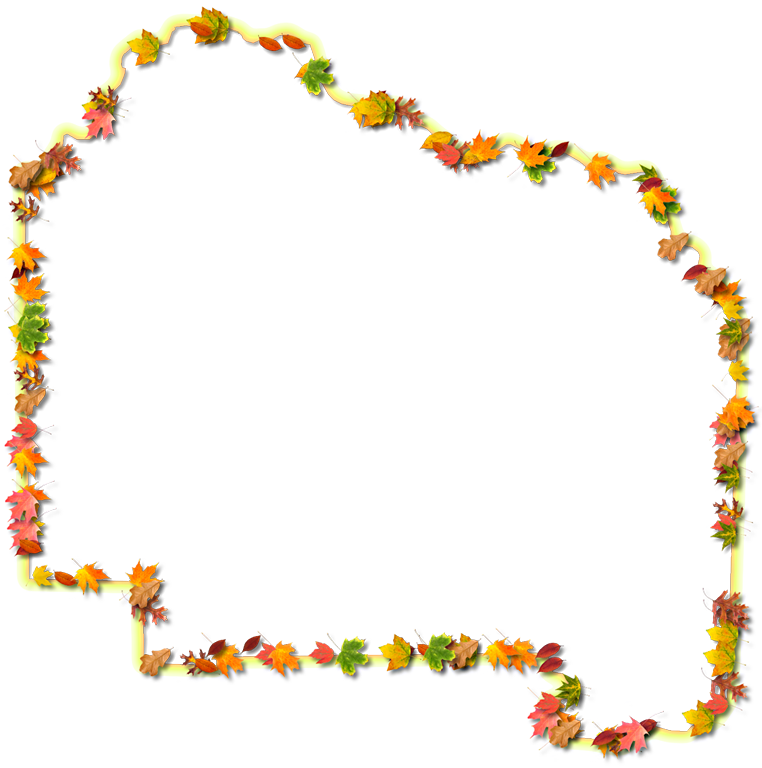 A Yellow And Orange Outline Map Of Alachua With Fall - Floral Design (762x768)