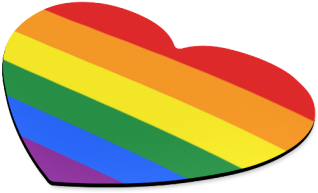 Gay Pride Rainbow Flag Stripes Heart-shaped Mousepad - Rainbow Flag (500x500)