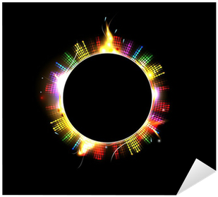 Vinilo Pixerstick Fondo Del Espacio Abstracto Sol Negro - Euclidean Vector (400x400)