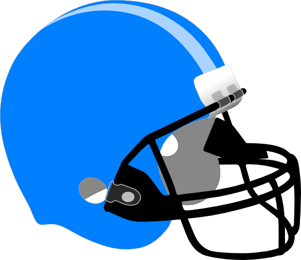 Blue Football Helmet Clipart (600x519)