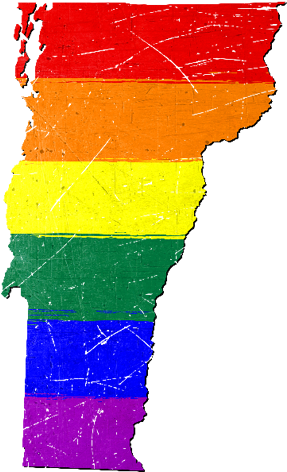 Vermont Silhouette Lgbt Pride Flag - Graphic Design (500x500)