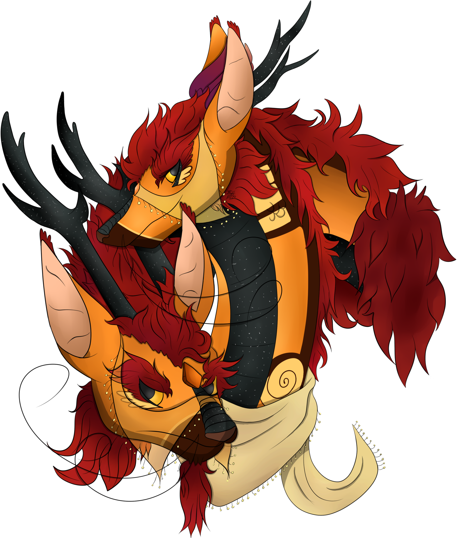 Ishtar And Hades By Soujun Ishtar And Hades By Soujun - Illustration (1600x1861)