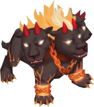 Pin Cerberus Clip Art - Knights And Dragons Fire (325x372)