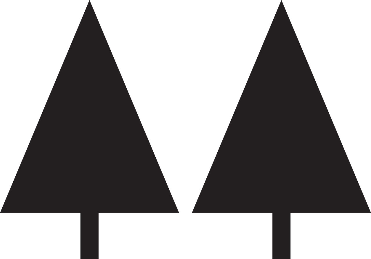 How To Draw A Christmas Tree, Stencil - Christmas Tree Graphic Black And White (1280x894)