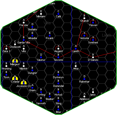 J-6 Map Of Space Around Tavonni - Circle (405x397)