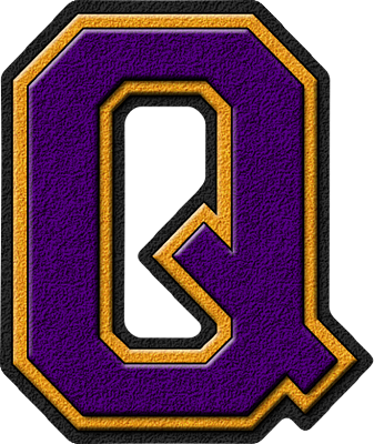 Etc > Presentations Etc Home > Alphabets > Varsity - Varsity Letter Purple Gold (337x400)