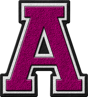 Magenta Varsity Letter A - Floyd E. Kellam High School (365x400)