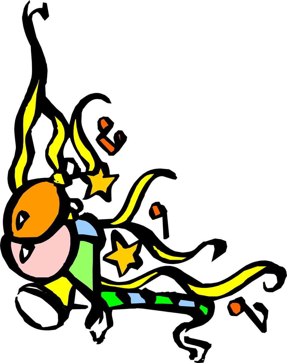 Illustration Of A Lower Left Frame Corner With Balloons - Illustration (958x1213)