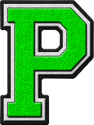 Etc > Presentations Etc Home > Alphabets > Varsity - Green Varsity Letter P (300x400)