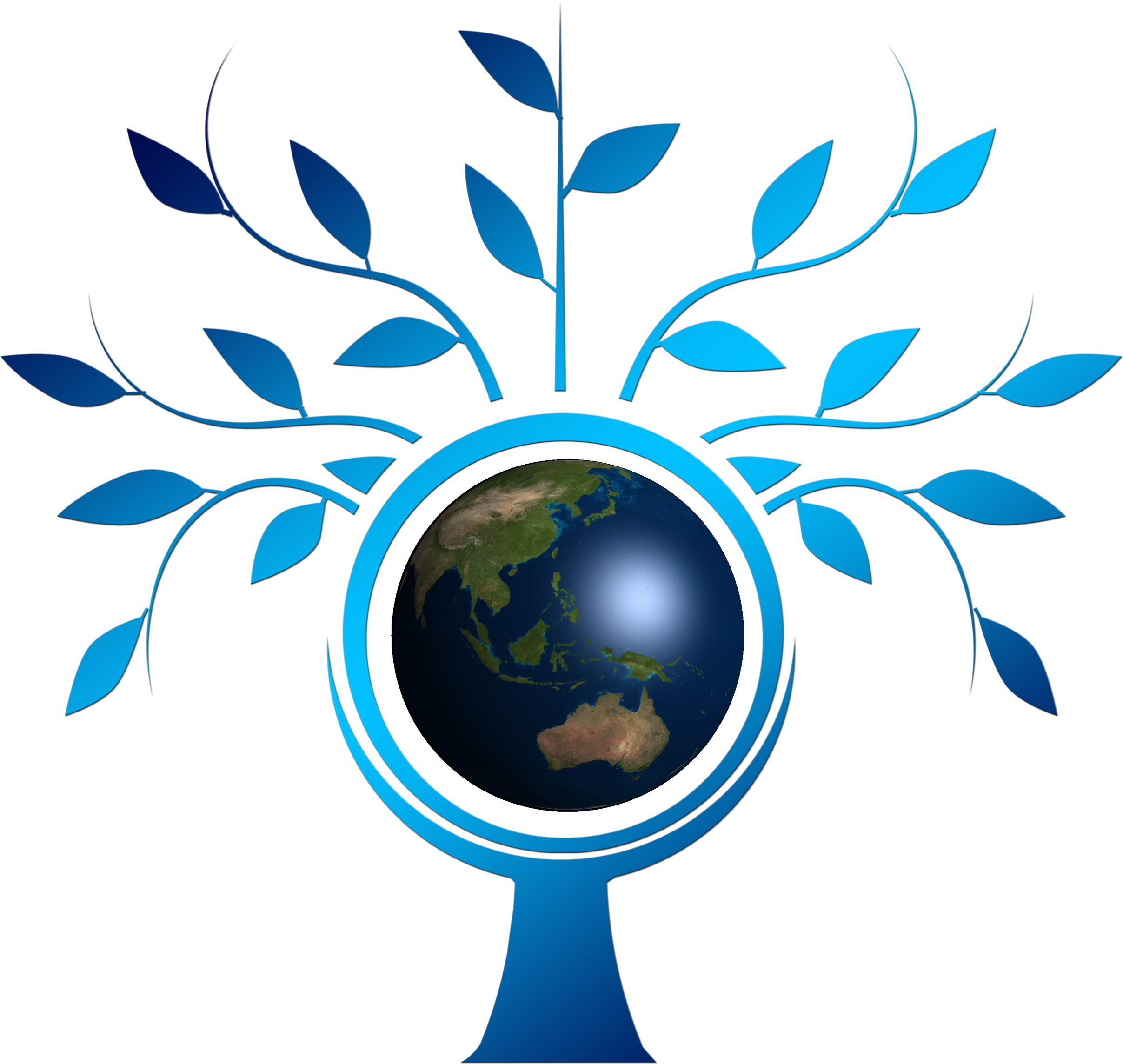 Globe In Blue Tree - Keep It Clean Earth Day Tote Bag (2500x2500)