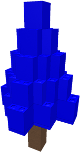 Blue Tree - Origami Paper (420x420)