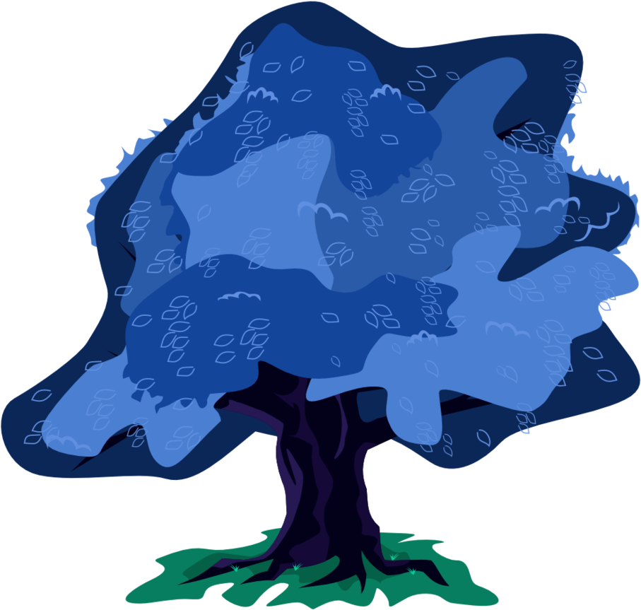 Blue Tree By Alexiy777 - Illustration (918x871)