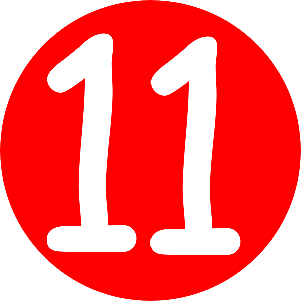Number 11 Clip Art - Thirteen Clipart (600x600)