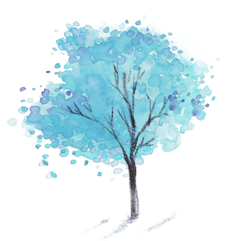 Dongzhi Snowman Watercolor Painting Illustration - Blue Tree Psd (822x838)