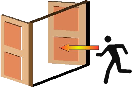 Clipart Info - Sortir Par La Porte (485x338)