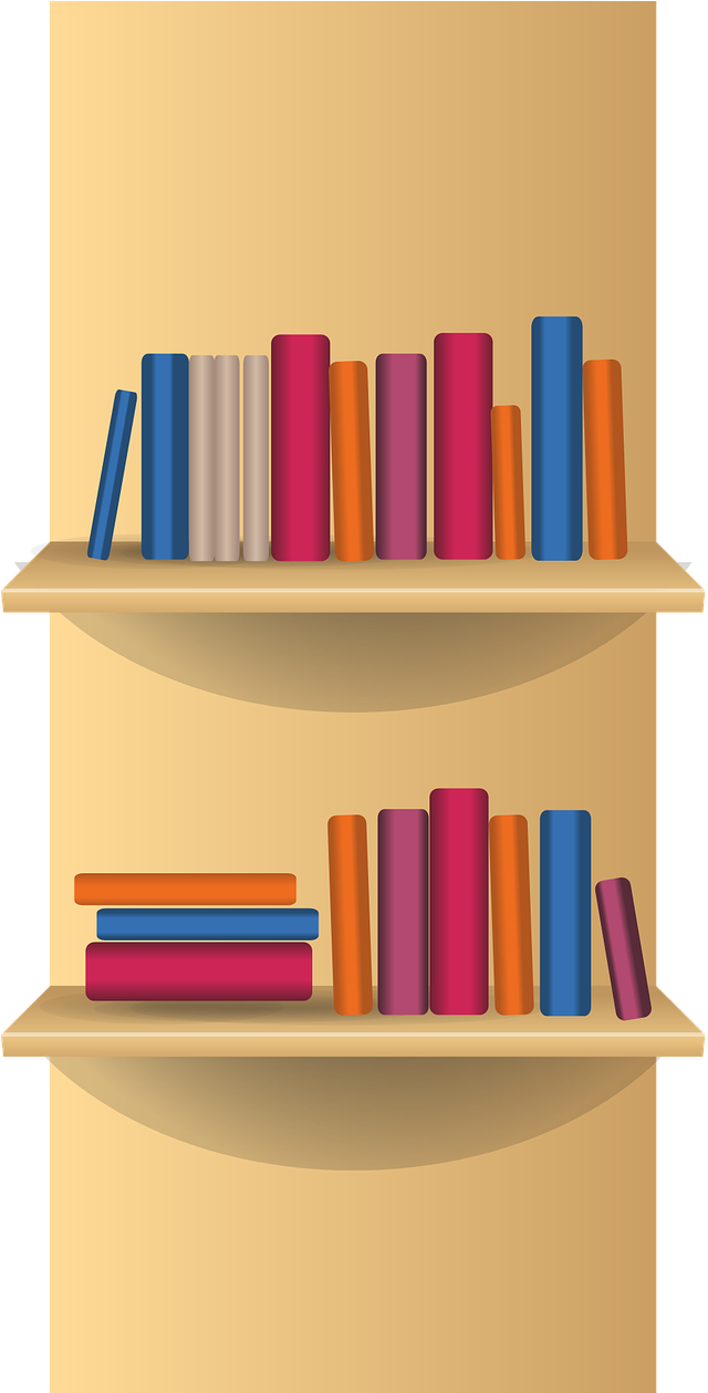 Empty Bookshelf Clipart - Classroom Furniture Clipart Png (648x1258)