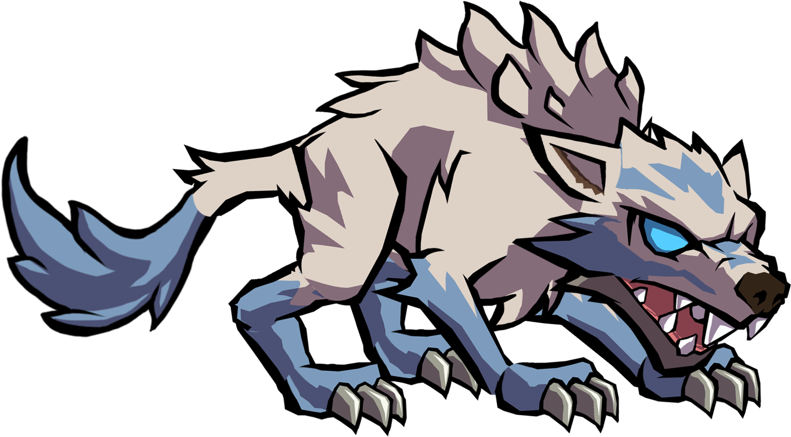 Winter Wolf 2 - Clip Art (1696x927)