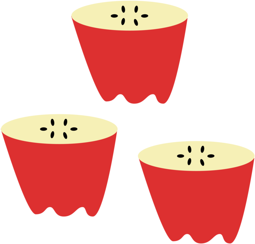 [mark] Apple Split By Tron2-1 - Mlp Apple Split Cutie Mark (894x894)